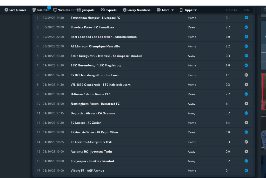 SportPesa Today 17 Games Mega Jackpot Predictions Striketips