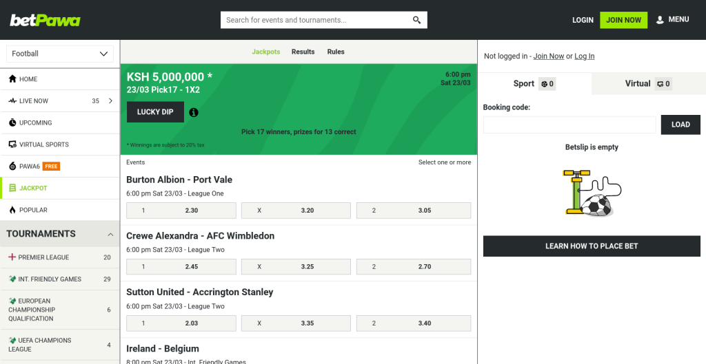 Betpawa Pick 17 Jackpot Predictions